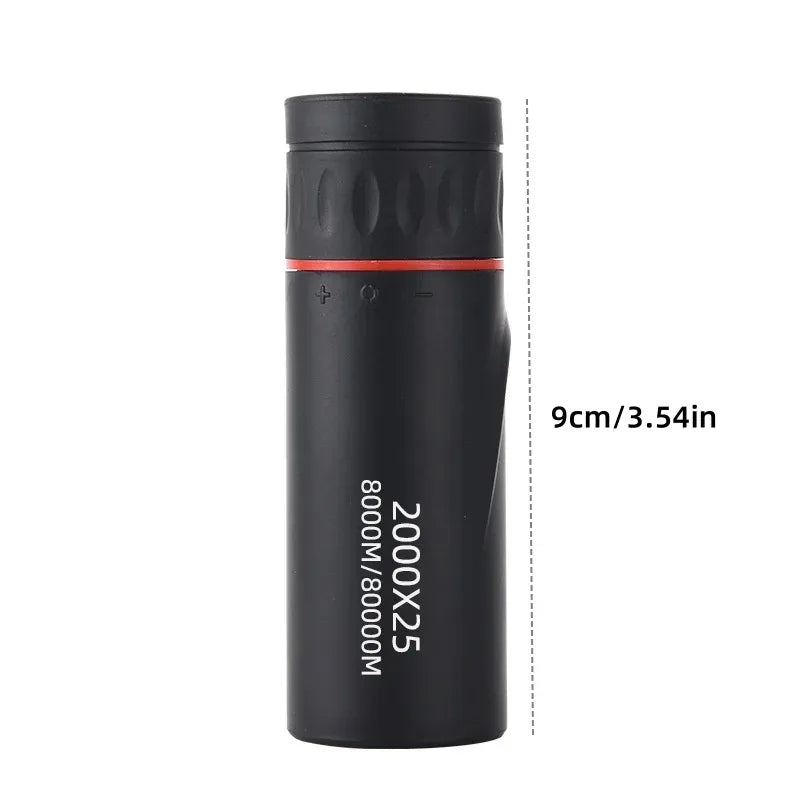 2026 2000X25 HD Monocular Telescope: Mini Portable, for Outdoor Camping, Hunting & Birdwatching